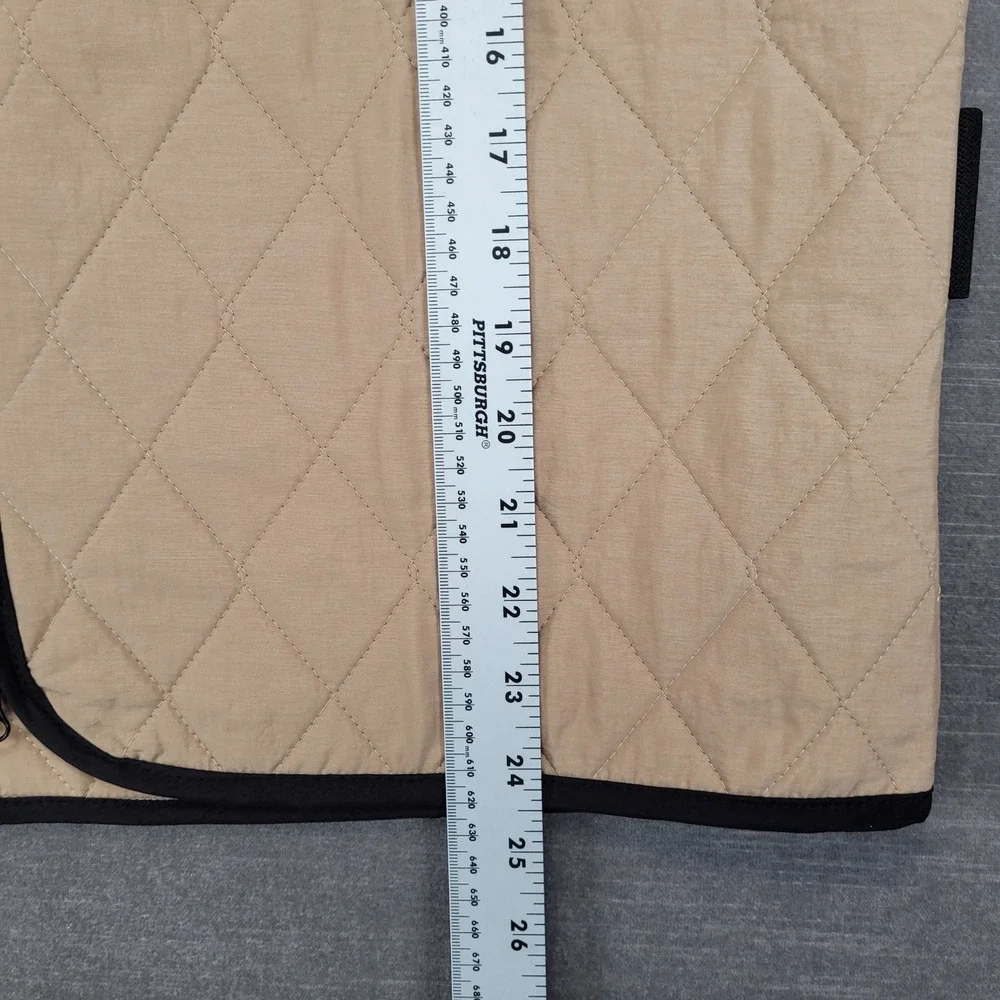 Cool Medics Cooling Vest Tan Black Trim V-Neck Zip‎ Up Large Mens New